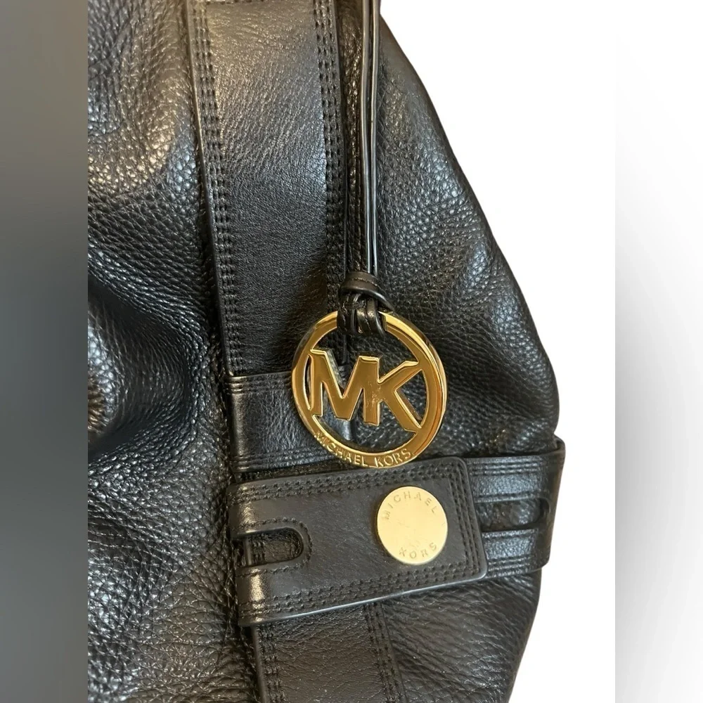 MICHAEL Michael Kors Harness Grab Bag Black Leather Shoulder Bag
